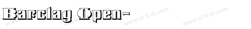 Barclay Open字体转换